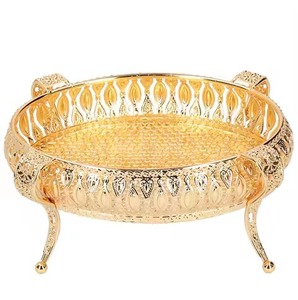 Silver Plated Floral Chocolate Dates Serving <b>Bowl</b> Embossed Polished Technique For Dry Fruits Candy Salad Chips Snacks Parties - Product Image 2