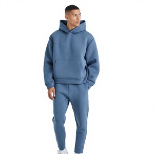 2026OEM Custom Logo Men's Heavyweight Embroidered Hoodie Jogger Tracksuit <b>Sets</b> Private Label Manufacturer - Product Image 1