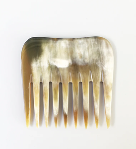 Peine de cuerno de búfalo para el pelo, cuerno de buey, peine artesanal, peines de masaje de cabello de búfalo pulido para Navidad - Product Image 5