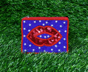 Meilleure vente Mini portefeuilles USA drapeau américain brodé pochette à monnaie avec porte-monnaie Kiss Lock belle dernière conception pour les cadeaux - Product Image 5