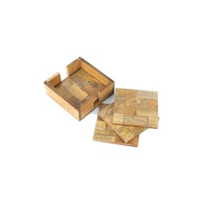 Brown Wooden <b>Coasters</b> With Brass Inlay Design Custom Sized & Design Multipurpose Decorative Wood Brass Inlay <b>Table</b> <b>Coaster</b> - Product Image 4