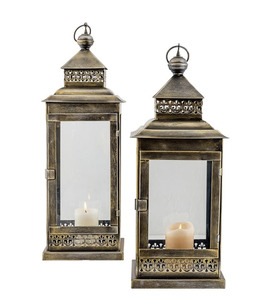 Hot Sell Table Rustic Battery Operated Wedding Favors Pillar Plastic LED Vintage Candle Holder <b>Lantern</b> for Wedding - Product Image 3