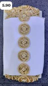 Adornos de Encaje con Cuentas de Red Bordadas Ecológicas, Motivos Florales, Decoración para Vestidos de Fiesta, Adornos de Cuentas de Cristal para Manualidades - Product Image 5