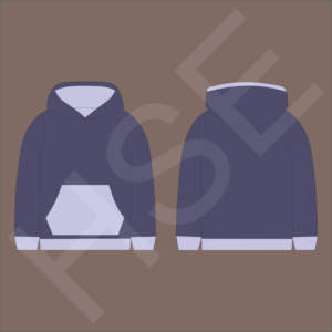 Sweat-shirt à capuche unisexe, couleur personnalisée, noir, avec poche avant - Product Image 5