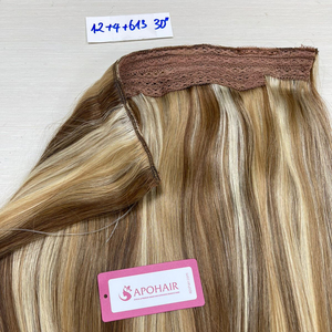 Extensions de cheveux humains vierges Remy de qualité supérieure, 100 %, double trame, toutes les couleurs, style vague naturelle, qualité 6A-10A, longueur 8 à 32 pouces - Product Image 1