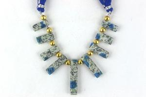 Perles de jaspe K2 naturelles à facettes en forme de rectangle faites à la main 6x15-7x32.5 MM & 5x25 MM VAIBHAV SHRI GEMS marque pour la fabrication de bijoux - Product Image 5