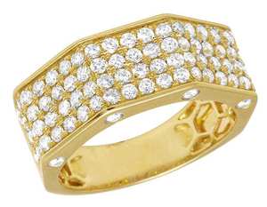 8.00 Carat Hip Hop avec VVS Moissanite Bague de fiançailles en diamant taille ronde pour homme en argent sterling 925 - Product Image 3