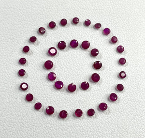High Quality Natural Burma <b>Ruby</b> Heated 2-3mm Calibrated Round Cut Reddish Pink Color Loose Gemstone for Making Necklace <b>Bracelet</b> - Product Image 1