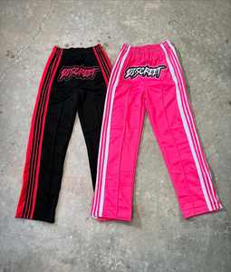 Pantalones Deportivos de Alta Calidad, Tendencia Actual, 100% Algodón, con Rayas Laterales, Pantalones de Chándal para Hombre, Estilo Urbano, Pantalones Deportivos Acampanados - Product Image 6