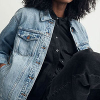 Veste en jean surdimensionnée pour femme, en denim 100 % coton respirant, finition personnalisée, vêtement d'extérieur pour le printemps
