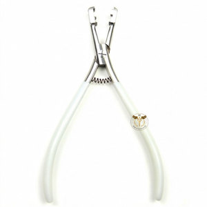 Hair <b>Extension</b> Flat Head Pliers Stainless Steel Micro Ring <b>Bead</b> Crimping Opening & Removal Tool Spring Loaded Non-Slip Handle - Product Image 4