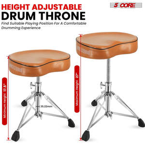 5 Core <b>Drum</b> Throne 4 Padded Guitar Stool Drummer Chair Adjustable Musician Seat - Product Image 4