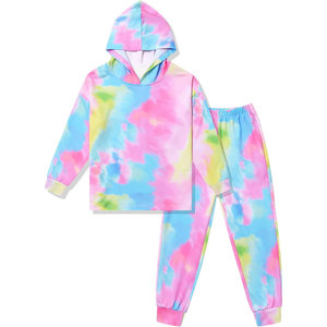 ชุดเสื้อฮู้ดมัดย้อมสำหรับเสื้อสเวตเตอร์ลำลองสำหรับทุกเพศชุดวอร์มใส่วิ่งพร้อมตัวเลือกการพิมพ์แบบปักตามต้องการ - Product Image 1