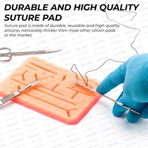 Almohadillas de práctica de sutura Almohadilla de sutura de piel de silicona duradera de 3 capas para ser utilizada por estudiantes para la capacitación de la Universidad Médica por Vaslcare - Product Image 5