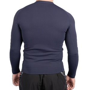 Rashguard de compresión azul marino personalizado para MMA / BJJ / Fitness OEM disponible - Product Image 2