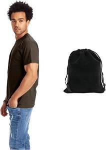 Camiseta de manga corta Unisex Trending 220gsm para hombre 100% algodón preencogido antiarrugas patrón sólido Casual Classic Fit Front - Product Image 2