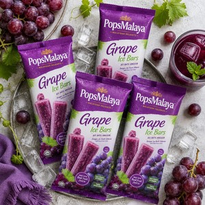 ไอศกรีมแท่งฮาลาล รสองุ่นมาเลยา แพ็ค 6 ชิ้น แช่แข็งที่บ้าน ไม่ใช้นม ผลไม้แท้ ซอร์เบต์ ไอศกรีมแท่ง สำหรับเด็กและผู้ใหญ่ แคลอรีต่ำ ผลิตในมาเลเซีย - Product Image 3