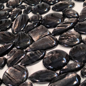 Lote al por mayor de hiperstena natural de alta calidad, cabujón opalescente, formas variadas, diseño para envoltura de alambre y joyería - Product Image 3