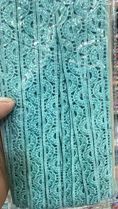 ผ้าลูกไม้สีขาวปักลายดอกไม้แต่งขอบเสื้อผ้างานแต่งงานหรูหราสำหรับนักออกแบบและจำหน่ายต่อ - Product Image 4