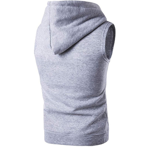 Vente en gros pas cher prix gym entraînement sans manches sweats à capuche hommes musculation fitnesswear débardeurs streetwear élégant débardeurs - Product Image 4