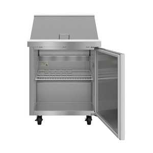 Mesa Refrigerada Comercial de 27 Pulgadas con 1 Puerta para Preparación de Ensaladas y Sándwiches, con Capacidad para 12 Recipientes y 8 Pies Cúbicos Pies Almacenamiento - Product Image 1