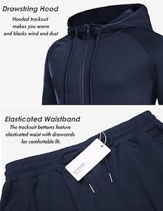 Chándal Deportivo para Hombre, Informal, para Entrenamiento, con Cremallera Completa - Product Image 3