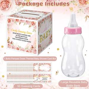 Juego de biberón grande para bebé, adivina cuántos dulces, decoraciones para Baby Shower, juegos de Cajas de Regalo reveladoras de género - Product Image 6