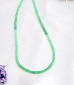 Perles de chrysoprase facettées | Perles de chrysoprase facettées naturelles pour la fabrication de bijoux fins, pierres précieuses - Product Image 1