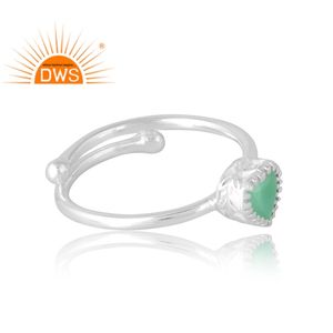 แหวนพลอยคริสโซเพรสธรรมชาติสีเงินสเตอร์ลิง925เครื่องประดับที่กำหนดเองของขวัญสำหรับผู้หญิงสำหรับเธอ - Product Image 4