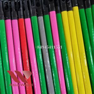 Vietnam haute qualité 120cm bois d'eucalyptus balai vadrouille bâton multicolore PVC 2-en-1 poils souples étanche balai écologique - Product Image 2