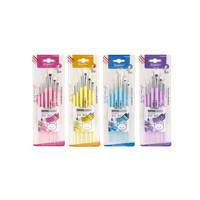 Ensemble de 6 brosses en silicone pour le corps, en plastique ABS et nylon, poils de bambou pour le bain de la peau, brosses de bain, nettoyant pour le corps, multi-usage