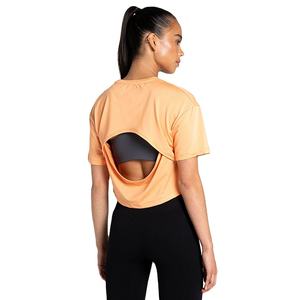 Camiseta Deportiva Corta de Verano para Mujer, Cuello en V, Elástica, Lisa, Personalizable, 100% Algodón, de Secado Rápido, Venta al Por Mayor, Alta Calidad - Product Image 5