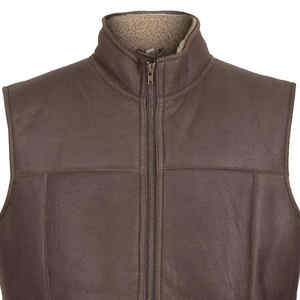 2024 nouveau gilet en cuir marron pour hommes de haute qualité OEM vente en gros nouveau Style vêtements d'extérieur avec décoration de poche de mode pour la chaleur hivernale - Product Image 2