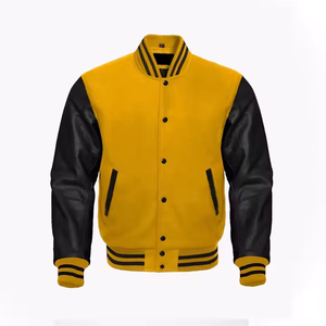Veste de baseball pour homme de haute qualité, faite à la main |   Veste universitaire de baseball avec design patchwork sur le devant, imperméable et épaisse - Product Image 2