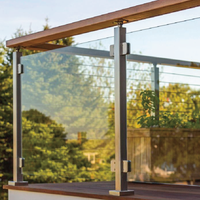 Rampe en verre trempé haute résistance sur mesure, acier inoxydable résistant aux chocs de style européen pour balcon extérieur, villas, jardins, centres commerciaux et escaliers