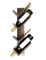 Porte-vin en bois moderne pour comptoir, support empilable pour 6 bouteilles, présentoir de rangement pour vin, décoration pour bar à domicile, armoire de cuisine
