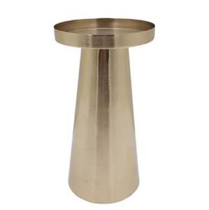 Decoración del hogar, piedra ahumada, acabado de aluminio, vela blanca, pilar de sujeción, diseño moderno, soporte de vela para decoración de boda - Product Image 2