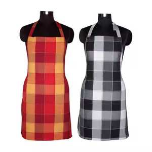 Delantal de cocina sin mangas con estampado de algodón 100% personalizado de diseño moderno de alta calidad con logotipo - Product Image 2