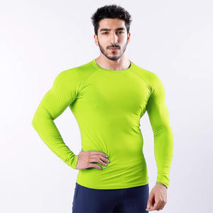 Spandex personnalisé pour hommes Performance Rash Guard manches longues séchage rapide Fitness entraînement haut moulant Gym entraînement Compression chemise - Product Image 1