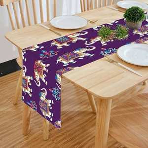 Bulk Supply 100% Pure Cotton Customized Printed Table <b>Runner</b> Eco-Friendly Dining Table Decoration - Product Image 2