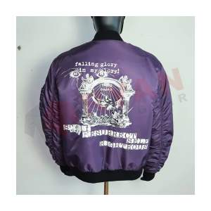 High Quality Wool Genuine Leather College Varsity Jacket Winter Customized Knitted Sleeves with Embroidery Decoration Price - Product Image 2