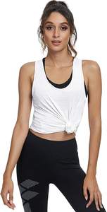 Camiseta sin mangas ajustada de verano para mujer, nueva llegada, Jersey de fibra de algodón/bambú, ropa de talla grande para uso en gimnasio para adultos - Product Image 5