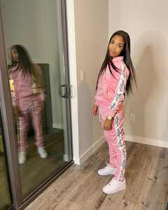 Conjunto Deportivo Personalizado para Mujer, Conjunto de Sudadera con Cremallera y Pantalones Jogger Lisos para Otoño, Ropa Deportiva de Dos Piezas - Product Image 4