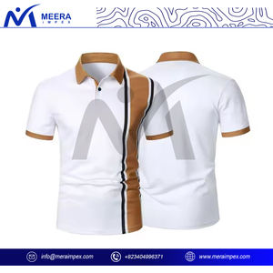 Venta al por mayor logotipo personalizado de los hombres para Polo de manga corta de algodón transpirable Casual Golf camiseta verano moda ropa deportiva sólida - Product Image 4