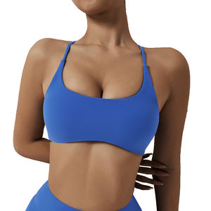 Logo personnalisé très exigeant personnalisé confortable avec coussinets amovibles soutien-gorge de sport compression ajustement léger poitrine soutien-gorge de sport - Product Image 4