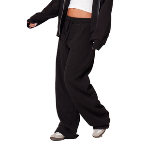 Conjuntos de ropa deportiva de invierno unisex con cremallera, logotipo personalizado, técnicas impresas, moda de invierno sólida, trajes apilados, opción de talla grande para - Product Image 3