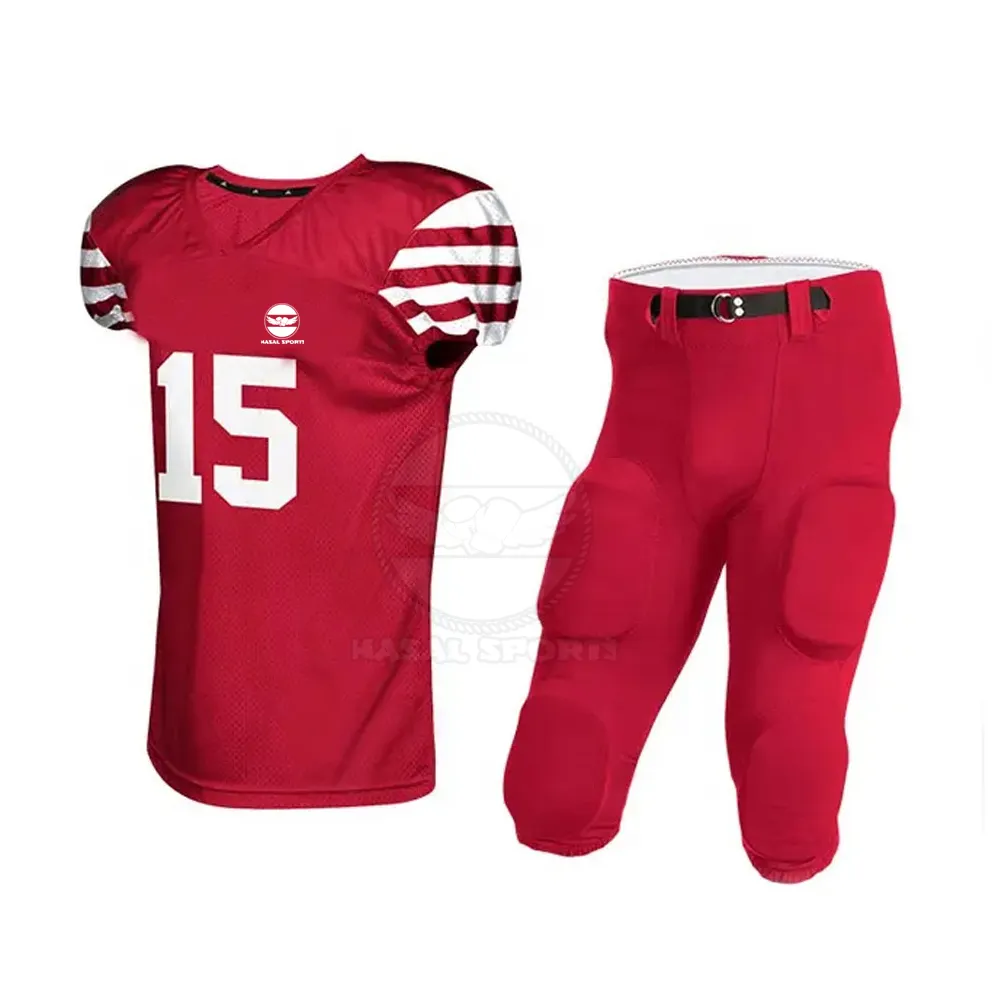 Nuovo arrivo uniforme da Football americano con il nome della squadra più venduto basso MOQ uniforme da Football americano