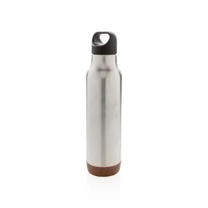 Bottiglia Termica Personalizzata in Acciaio Inossidabile Anti-Goccia con Tappo in Sughero per Merchandising - Product Image 1