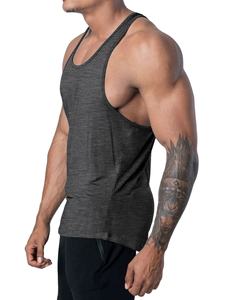 Débardeur de fitness pour homme 100% coton respirant, personnalisable avec logo, sans manches, pour la course, l'entraînement musculaire, la musculation, le sport - Product Image 4