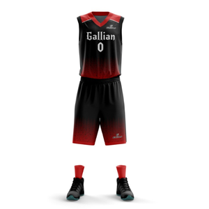 Uniforme de basket-ball personnalisé de qualité supérieure pour hommes, maillots respirants réversibles, shorts, options de tailles plus grandes disponibles - Product Image 2